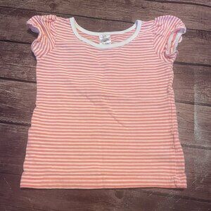 Toddler Girl’s Little Tots Bright Salmon Stripes Shirt 2T